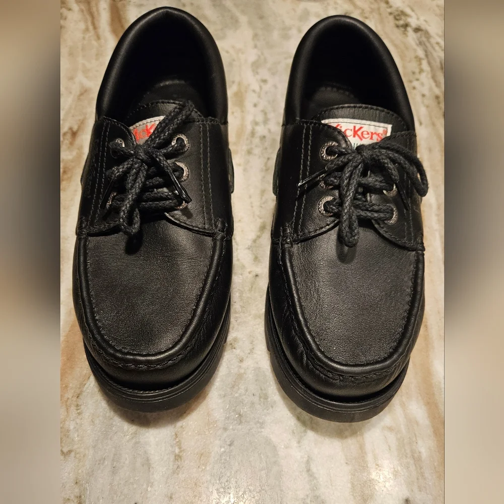 Kickers Black Smooth Leather Mens Shoes 45 EUR/11.5 US